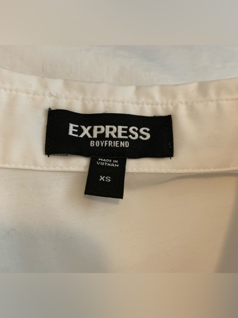 Express Stretch Cotton Poplin Boyfriend Portofino in White - Picture 4 of 5